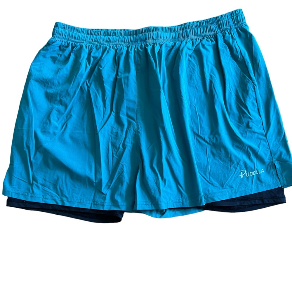 Pudolla Mens Shorts green & Black Running Workout
Lined Drawstring Active XXL‎